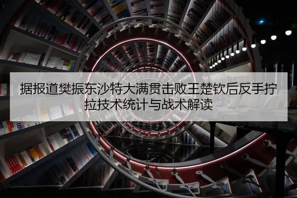 据报道樊振东沙特大满贯击败王楚钦后反手拧拉技术统计与战术解读